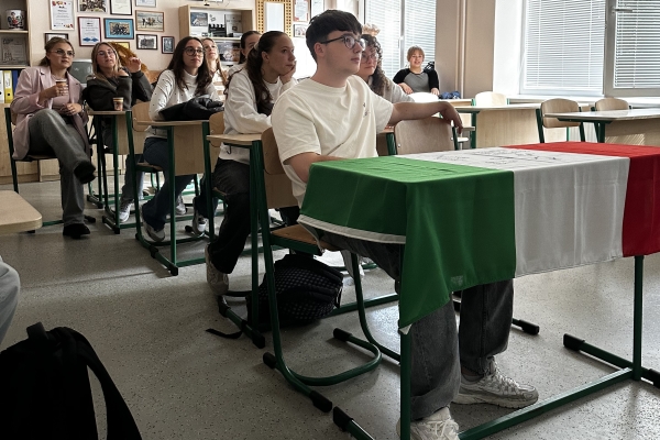 Gimnazijoje lankėsi mokiniai iš Italijos!